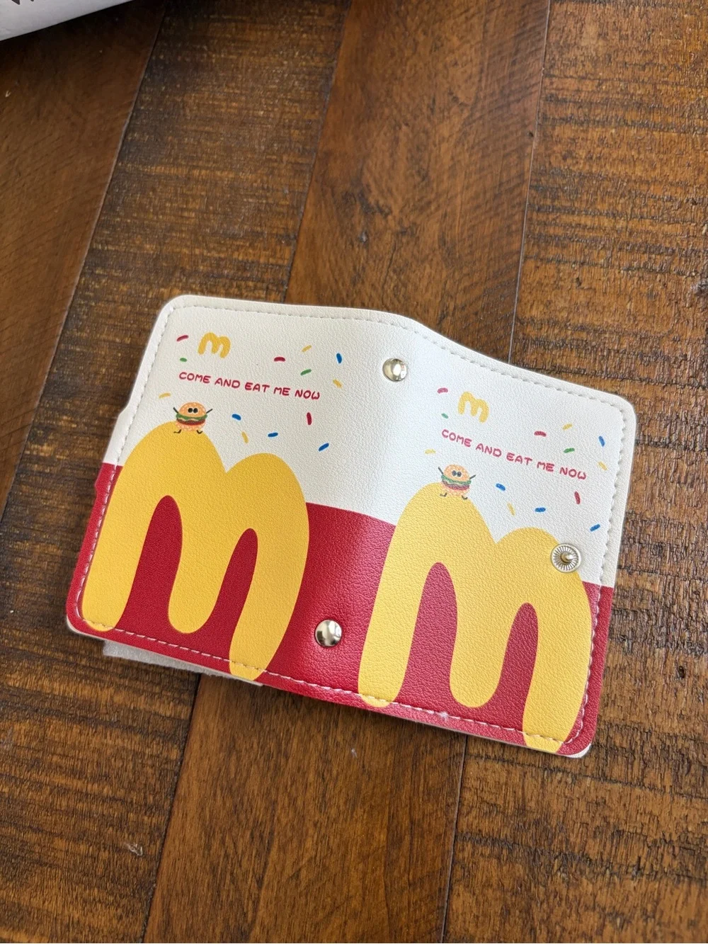 Mc-style Red & Yellow Wallet Phone Case - Fun Cartoon Design